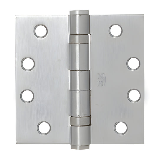 Dull chrome 4x4 ball-bearing full mortise door hinge with removable pin, SKU CB426D