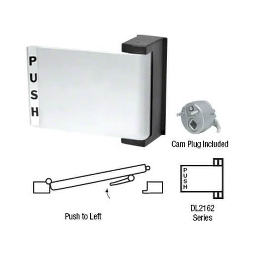 CRL Satin Chrome Universal Push-Pull Paddle Handle - Left Push, Elegant & Durable Design