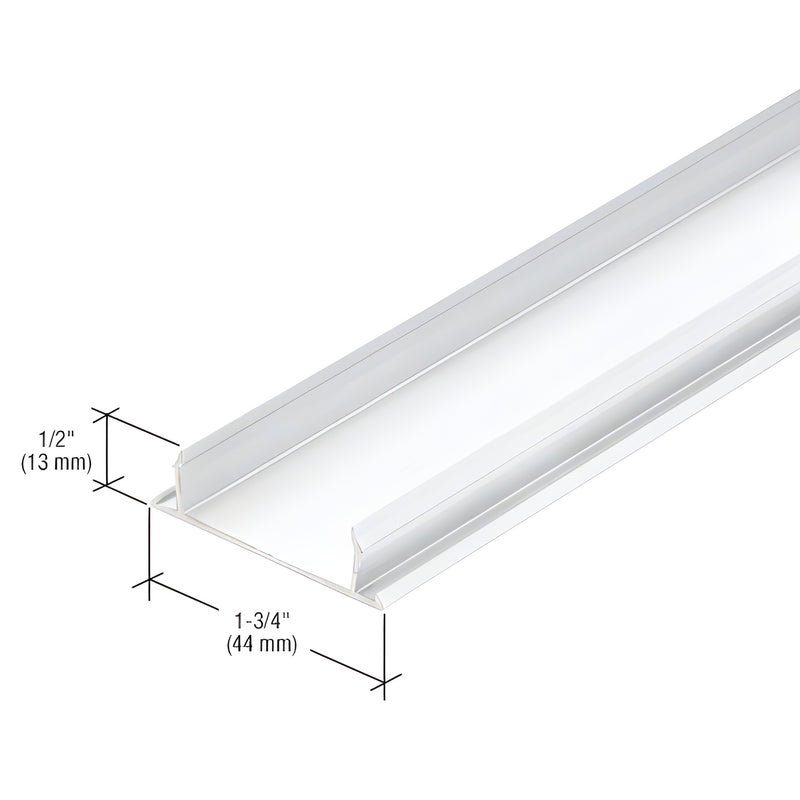 White Kynar aluminum extrusion profile, 1-3/4" wide 1/2" fins, architectural trim - SKU P12552