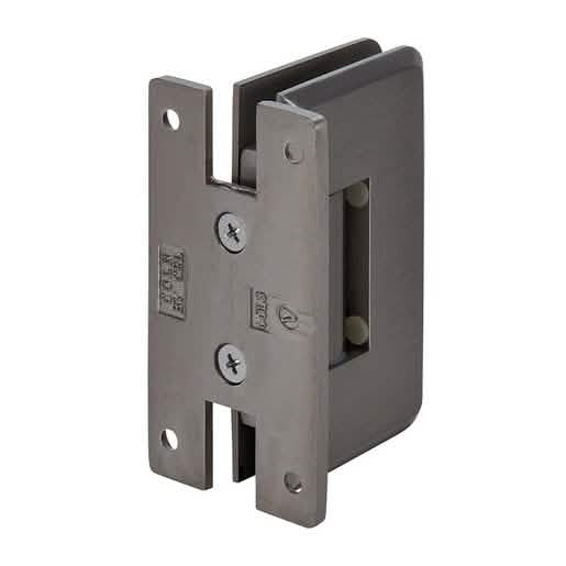 CRL Brushed Nickel Cologne 337 Series Wall Mount Hinge with Adjustable 'H' Back Plate