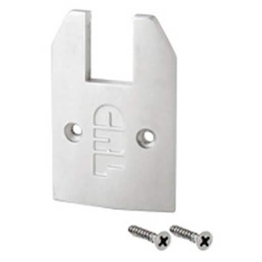 CRL Satin Anodized Low Profile Tapered Sidelite Rail Cap with Screws for Sleek Finish