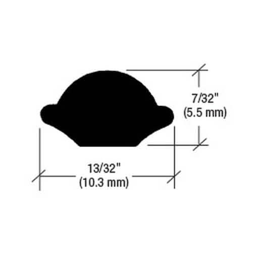 CRL Chrome Locking Strip for Ford Weatherstrips, 13/32" Wide, 200' Roll, Durable Finish
