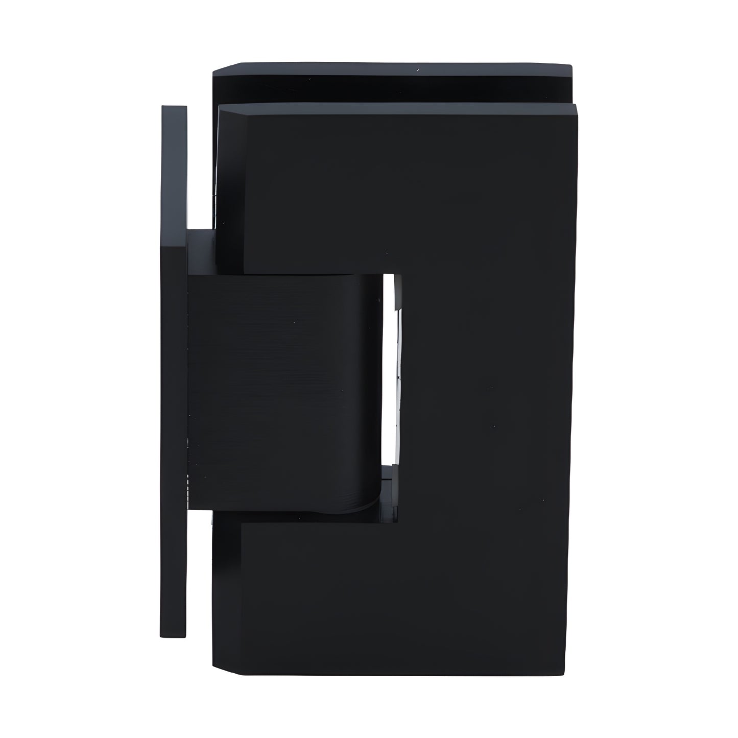 Vienna V1E0740RB oil-rubbed bronze brass square shower hinge, wall-mount short back plate for 3/8-1/2" glass