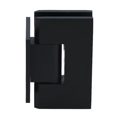 Vienna V1E0740RB oil-rubbed bronze brass square shower hinge, wall-mount short back plate for 3/8-1/2" glass