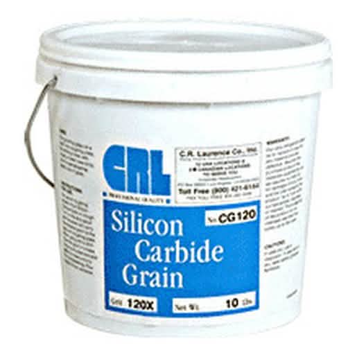 Close-up of CRL 120X Grit Silicon Carbide Grain, ideal for abrasive applications.
