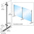 36" Portable Round Partition Center Post - 1" Diameter