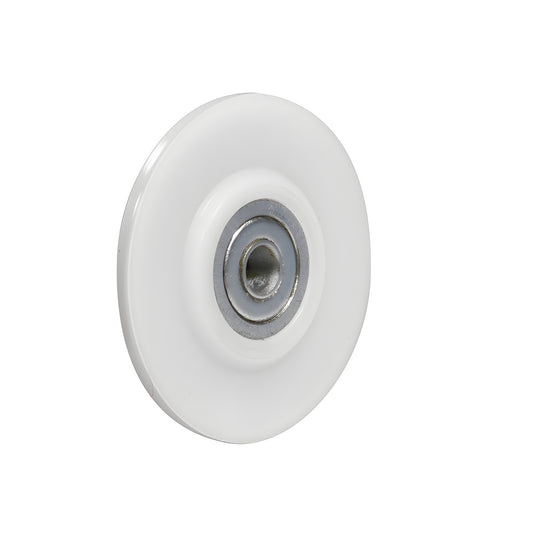 White 2 in concave nylon replacement wheel with metal ball bearing (REPK7N) for screen/spline rollers