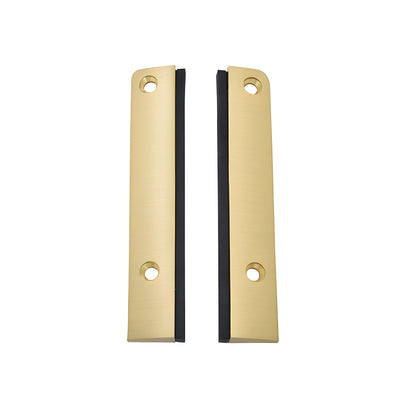 CRL DRX™ 4" Satin Brass Split Square End Cap with Filler