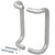 CRL 10 in Clear Anodized Offset Back-to-Back Door Pull Handles