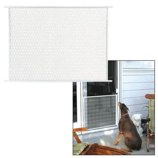 CRL White 48" Sliding Screen Door Grille - Durable protection with a sleek design.