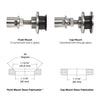 CRL HRF14BS 316 stainless rigid head glass attachment for 12-27mm tempered glass, all glass installations.