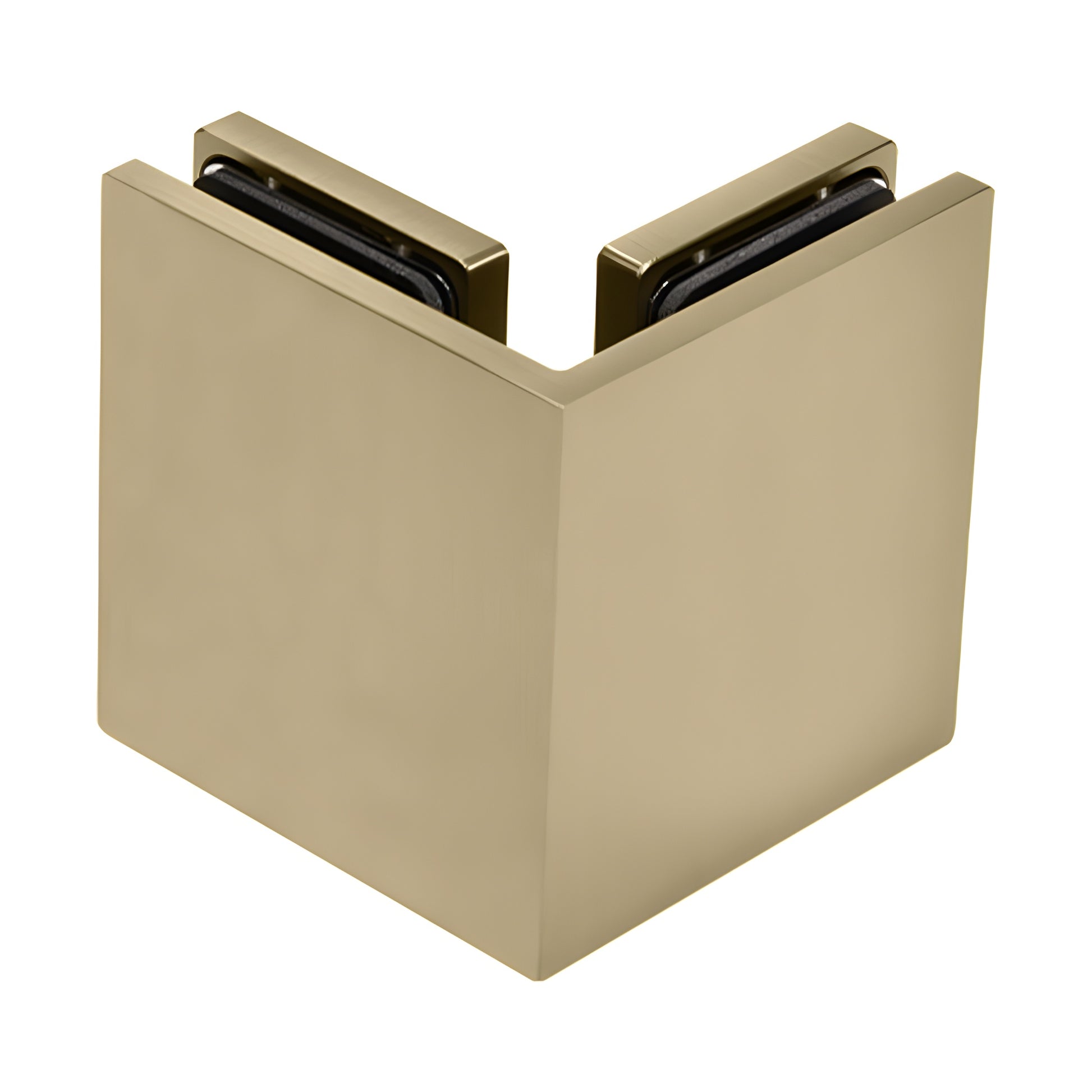 Bellagio BEL090BBRZ 90 glass-to-glass shower bracket, solid brass, brushed bronze finish