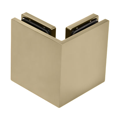 Bellagio BEL090BBRZ 90 glass-to-glass shower bracket, solid brass, brushed bronze finish