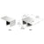 CRL Polished Chrome Ceiling-Mount Sleeve-Over Glass Clamp