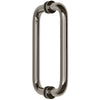 Polished nickel solid brass rectangular pull handle, 3/4 dia, back-to-back with washers, fits 6-12mm glass (SKU SPH8PN)