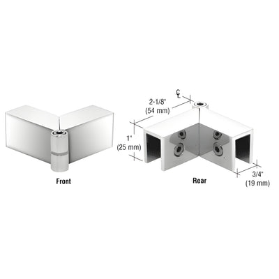CRL Chrome Adjustable "Sleeve Over" Glass Clamp