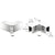 CRL Chrome Adjustable Sleeve-Over Glass Clamp for Shower Doors