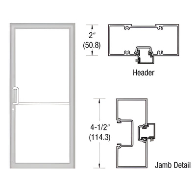CRL-U.S. Aluminum 451 40x86 LH Up & Over Pivot Door Frame Anodized