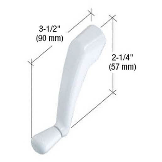 CRL White Folding Roto-Drive Crank Handle - Durable, Space-Saving Window Operator Handle