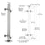 CRL P1 316 Polished Stainless Steel 180° Center Post Railing Kit