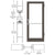 CRL-U.S. Series 400 Butt-Hinged Black Anodized Bronze Medium Stile Door