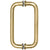 CRL 8 in Satin Brass Back-to-Back Solid Brass 3/4 in Door Pulls