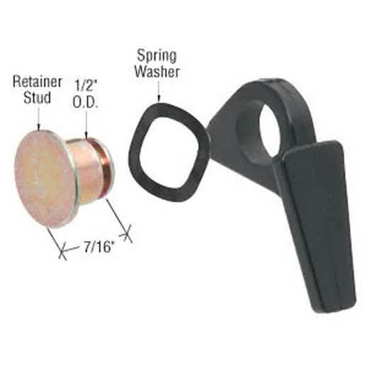 CRL Black Plastic Sash Lock for Rolleze 710 Series Windows - Secure and Durable Locking So