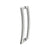 CRL 12 in Brushed Stainless Tubular Glass Door Pull, Curved Back-to-Back