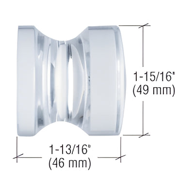 CRL UV Bond Traditional Crystal Cabinet Knob - Clear Glass Pull