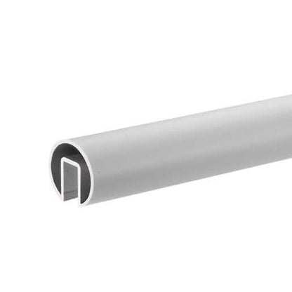 CRL Satin Anodized Aluminum Cap Rail for Glass, 240", fits 1/2" or 5/8" panels.
