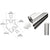 CRL Sky White 48in 2 x 2-3/8in 135° Railing Post Kit