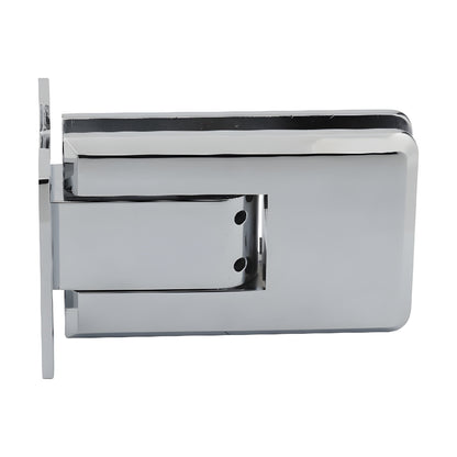 Polished chrome Atlas all-glass door hinge SKU ATL01CH - brass, double-acting, self-centering for 8-12mm tempered glass