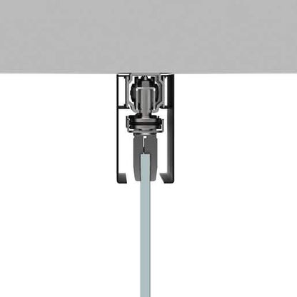 CRL70 Matte Black Ceiling Mount Bi-Parting Pocket Slider Kit - Sleek, Modern Design