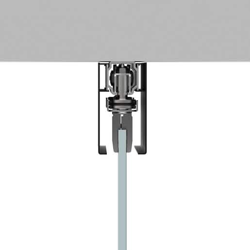 CRL70 Matte Black Ceiling Mount Bi-Parting Pocket Slider Kit - Sleek, Modern Design