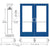 CRL-U.S. Aluminum 550 Wide-Stile Geared-Hinge Pair Entry Doors, Kynar