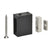 CRL Matte Black Adjustable Wall Track Holder 2-Pack for Sliding Door