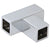 CRL Chrome T-Junction Bracket Square Bar Handrail Connector