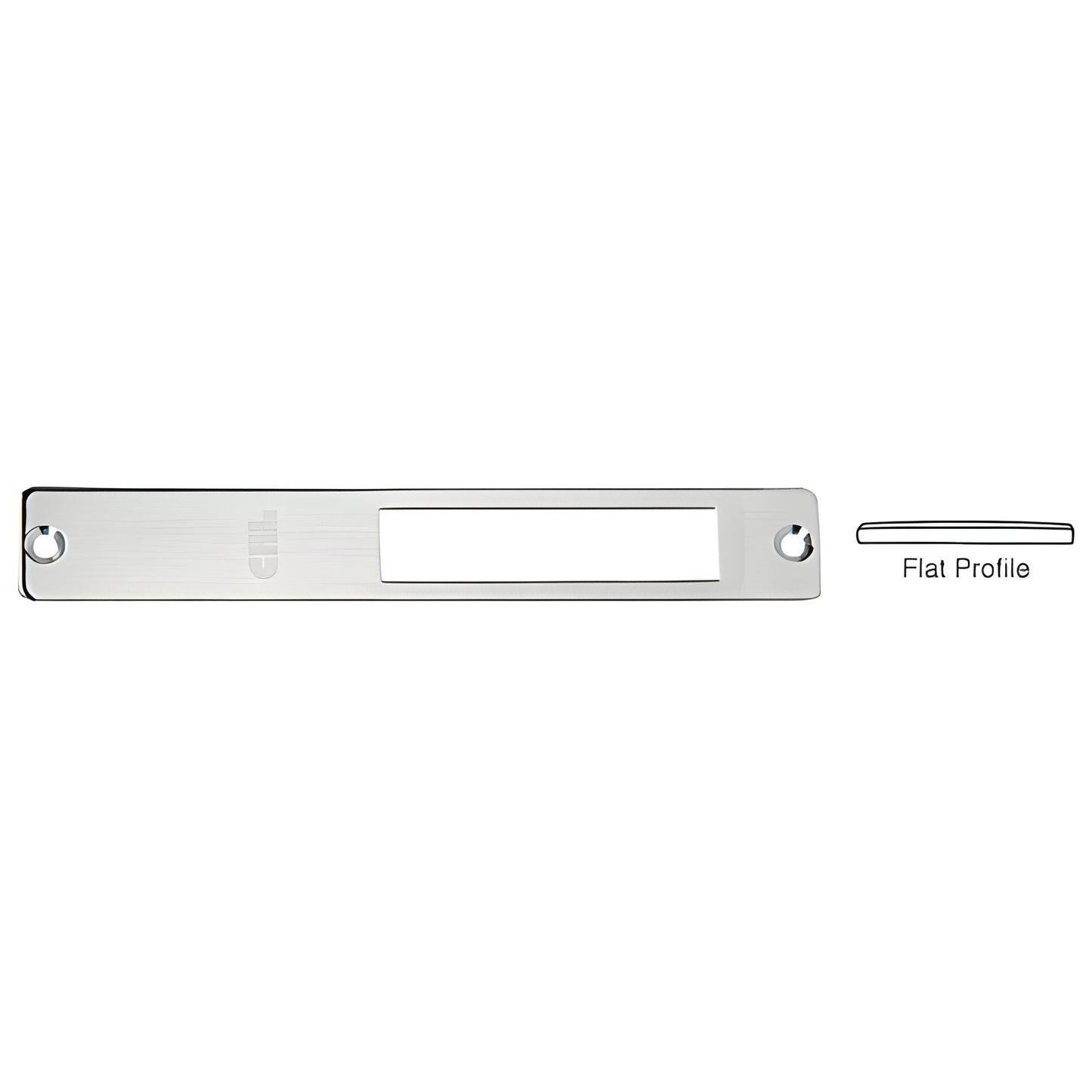 DL48BS brushed stainless steel 6-7/8 x 1 in faceplate/lock strike for DH410/DT410 center locks