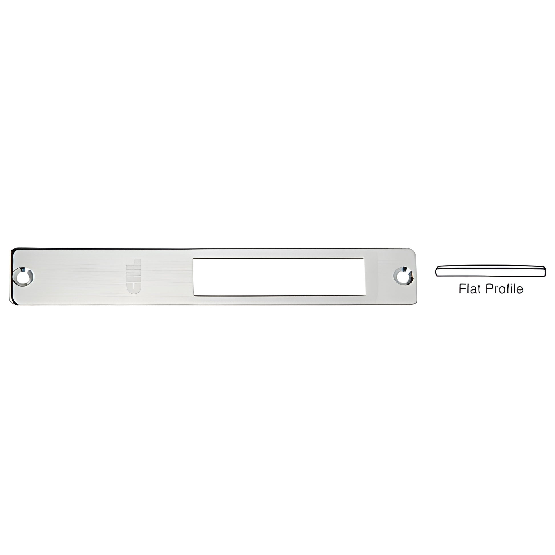DL48BS brushed stainless steel 6-7/8 x 1 in faceplate/lock strike for DH410/DT410 center locks