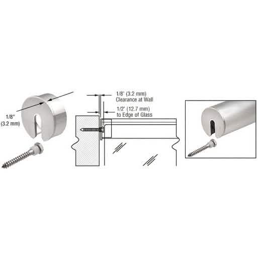 CRL Brushed Stainless End Cap for 1-1/2" Railing - Durable and Stylish Finish