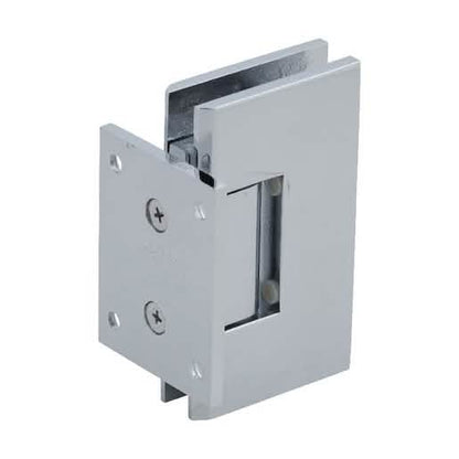 Polished Chrome Wall Mount Hinge - CRL Vienna 074 Series, Short Back Plate Design.