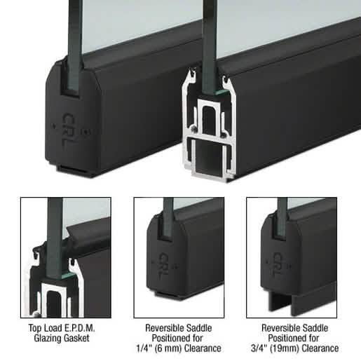 Matte Black Tapered Sidelite Rail, 2-5/16" x 120", Low Profile, Saddle Design