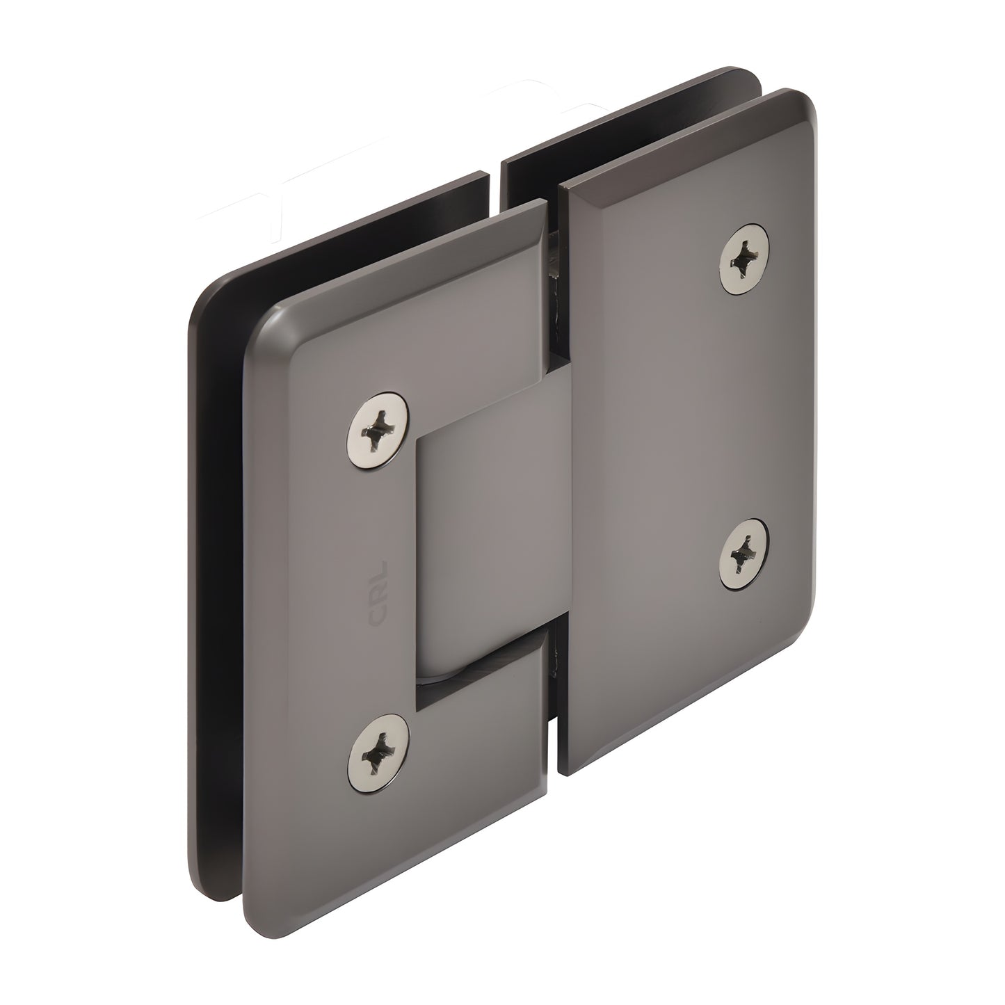 Matte gun metal 180 glass-to-glass shower hinge, solid brass Cologne series - SKU C0L180MGM