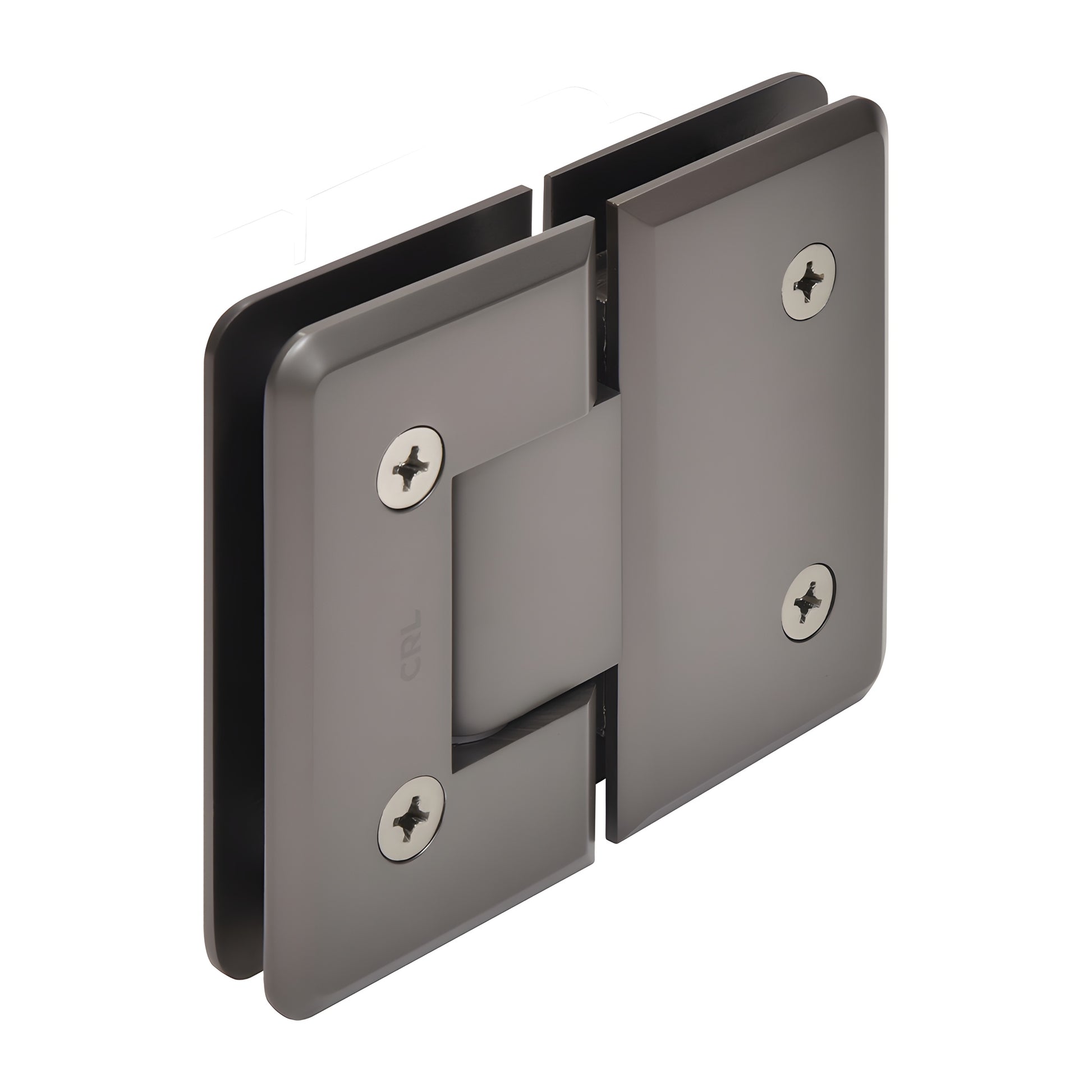 Matte gun metal 180 glass-to-glass shower hinge, solid brass Cologne series - SKU C0L180MGM