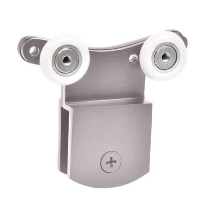 "CRL Brushed Nickel Top Hanger Bracket for 3/8\" CK/DK Cottage Series Sliders - Sleek Desi