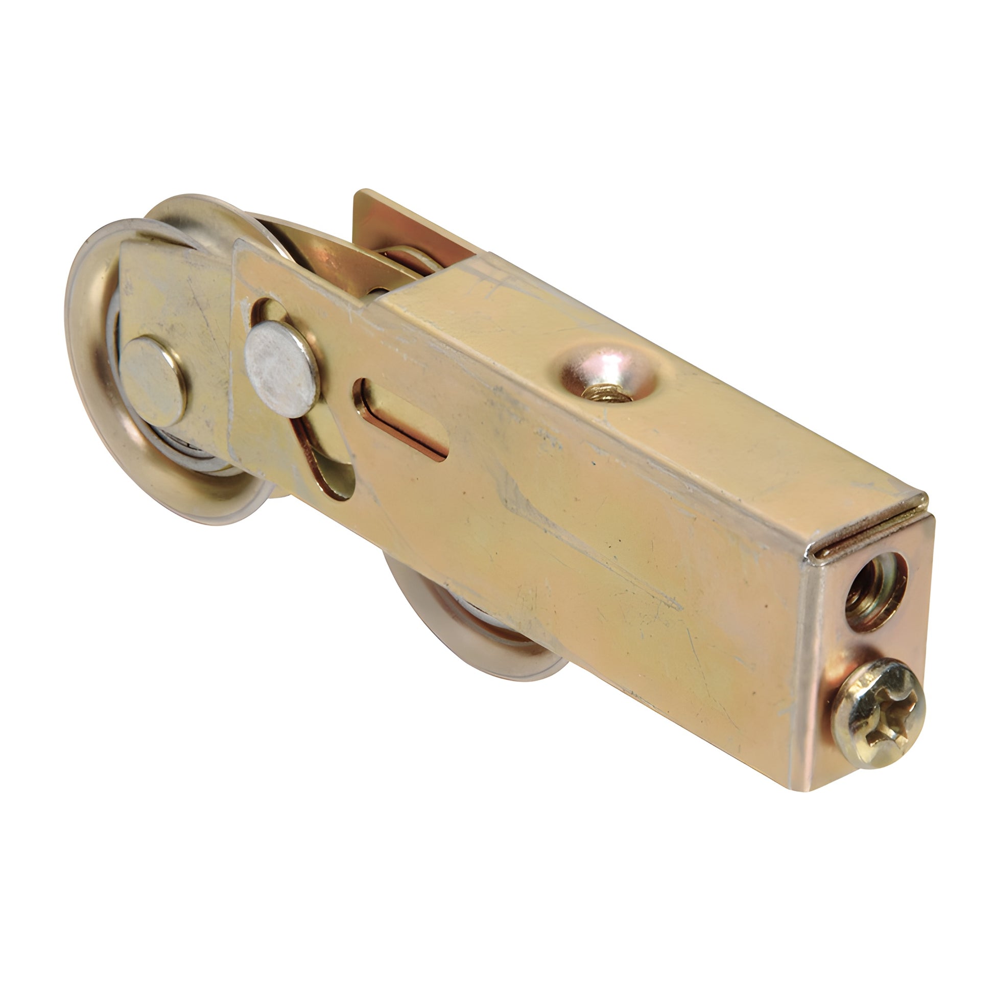 CRL tandem adjustable steel sliding glass door roller assembly SKU D1986 with two concave steel wheels