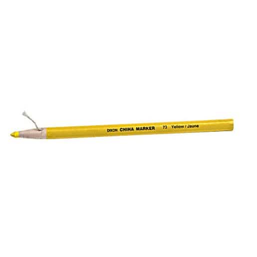 Yellow Dixon® China Marker - Ideal for marking on glass, metal, and plastics.