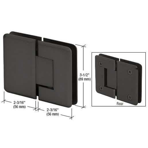 CRL Matte Black Pinnacle 180 Glass-to-Glass Hinge - Sleek, Durable, Modern Design