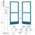 CRL-U.S. Aluminum 72x84 Narrow Stile Entry Door Pair w/ Gear Hinge