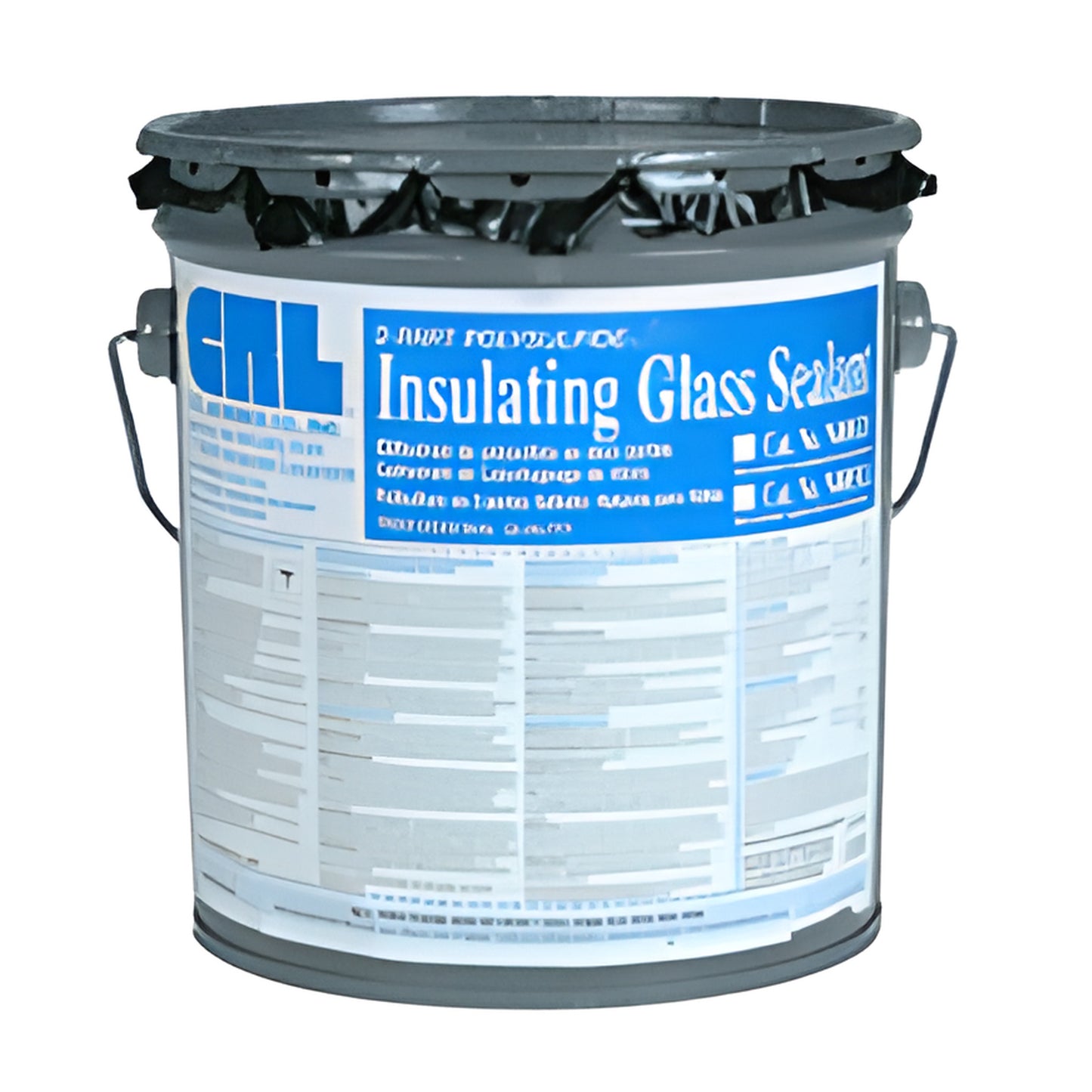 CRL N400G15 1.5 gal black polysulfide insulating glass sealant bucket